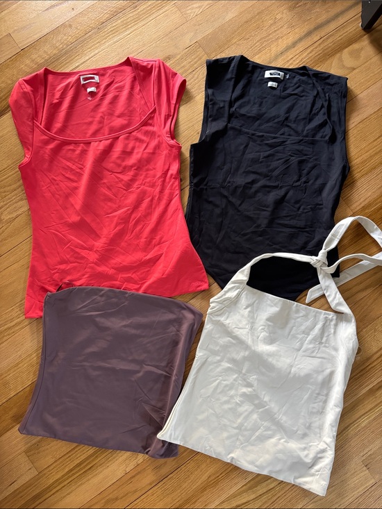 Aritzia Tops - Aritzia NWOT Clean Girl Neutral Aesthetic Black, White, Taupe Tops & Bodysuit